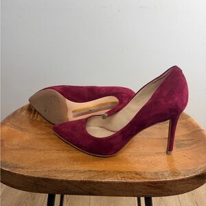 Sam Edelman Burgundy Suede Heels